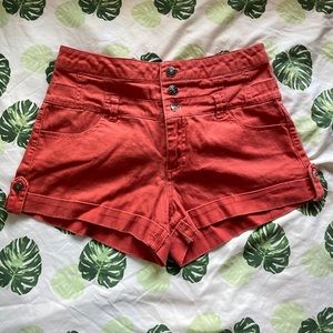 Orangey shorts high waisted